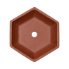 Pot bonsaï hexagonal en terre cuite – Ø13 cm