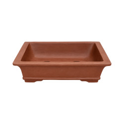 Pot bonsaï rectangulaire en terre cuite – 22 × 18 cm