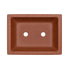 Pot bonsaï rectangulaire en terre cuite – 22 × 18 cm