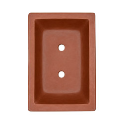 Pot bonsaï rectangulaire en terre cuite – 15,2 × 12,4 cm