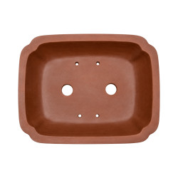 Pot bonsaï rectangulaire en terre cuite – 15,2 × 12,5 cm
