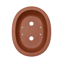 Pot bonsaï ovale en terre cuite – 19,5 × 16 cm