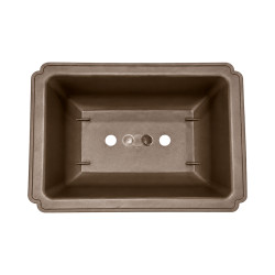 Pot bonsaï rectangulaire marron 1 L – 17,5 × 12,5 cm