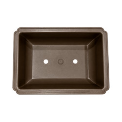 Pot bonsaï rectangulaire marron 1,5 L – 20 × 14,3 cm
