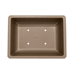Pot bonsaï rectangulaire marron 11,7 L – 42,2 × 33,5 cm