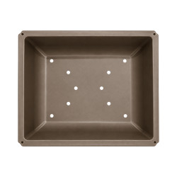 Pot bonsaï rectangulaire marron 19,5 L – 49,8 × 41,9 cm