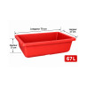 Jardinière rectangulaire terracotta sans trou 67L