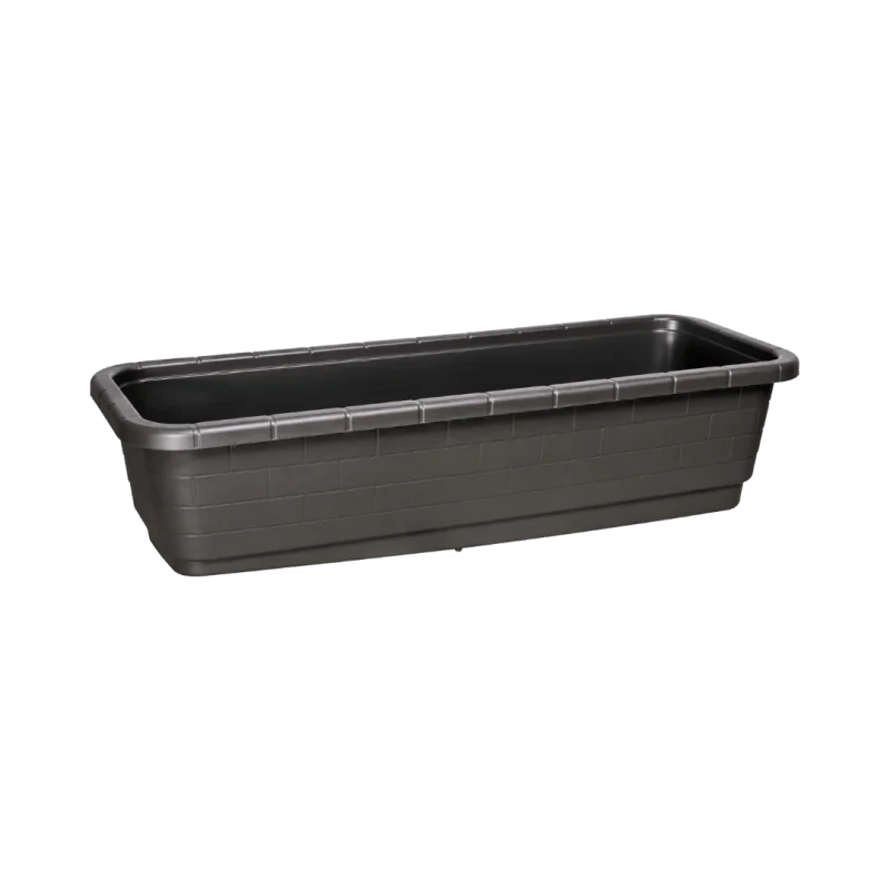 Jardinière rectangulaire café 74L
