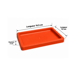 Sous-plat rectangulaire terracotta – 16,5 × 12 cm