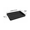 Sous-plat rectangulaire noir – 16,5 × 12 cm
