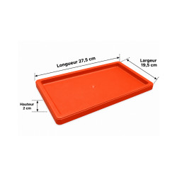 Sous-plat rectangulaire terracotta – 27,5 × 19,5 cm