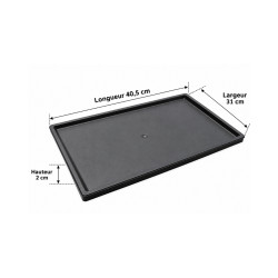 Sous-plat rectangulaire noir – 40,5 × 31 cm