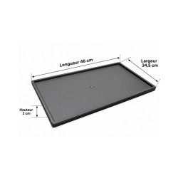 Sous-plat rectangulaire noir – 46 × 34,5 cm