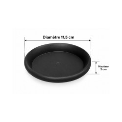 Sous-plat rond noir – Ø 11,5 cm