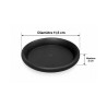 Sous-plat rond noir – Ø 11,5 cm
