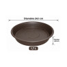 Sous-plat rond marron 1,7 L – Ø 24,1 cm