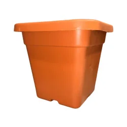 Pot carré marron 15 L