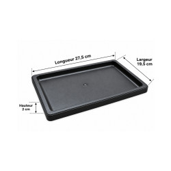 Sous-plat rectangulaire noir – 27,5 × 19,5 cm