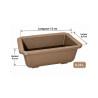 Pot bonsaï rectangulaire marron 0,25 L – 12 × 8,6 cm