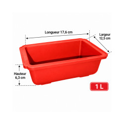 Pot bonsaï rectangulaire terracotta 1 L – 17,6 × 12,5 cm