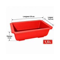 Pot bonsaï rectangulaire terracotta 1,5 L – 20 × 14,3 cm