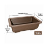 Pot bonsaï rectangulaire marron 1,5 L – 20 × 14,3 cm
