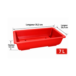 Pot bonsaï rectangulaire terracotta 7 L – 35,3 × 26,4 cm