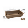 Pot bonsaï rectangulaire marron 7 L – 35,3 × 26,4 cm