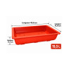 Pot bonsaï rectangulaire rouge 19,5 L – 49,8 × 41,9 cm