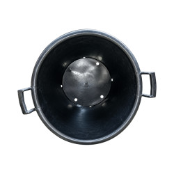Pot SERB noir 50 L avec poignées – Ø50 × H41 cm