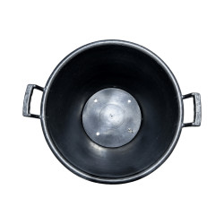 Pot SERB noir 70 L avec poignées – Ø55 × H44 cm