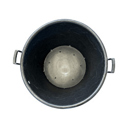 Pot SERB noir 160 L avec poignées – Ø80 × H51 cm