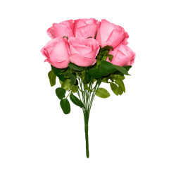 Bouquet 6 Roses Rose Artificielles
