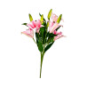 Bouquet lys artificiel rose 7 fleurs
