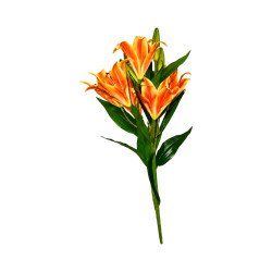 Bouquet lys artificiel orange 7 fleurs