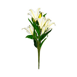 Bouquet lys artificiel blanc 7 fleurs