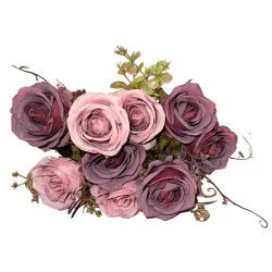 P15 Rose Bqt Mauve foncé et clair