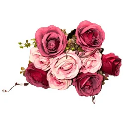 P15 Rose Bqt Rose foncé et clair