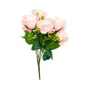 Bouquet de 7 Roses Rose Clair Artificielles