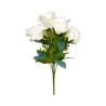 Bouquet de 7 Roses Blanches Artificielles