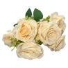 P09 Bqt 7 Roses Rose-Beige clair