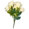 P09 Bqt 7 Roses Rose-Beige clair