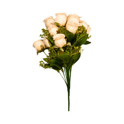 Bouquet 20 Roses Artificielles – Beige Saumon