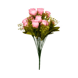 Bouquet 20 Roses Artificielles – Vieux Rose