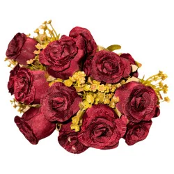 X001 Bqt 20 roses - Rouge Bordeau