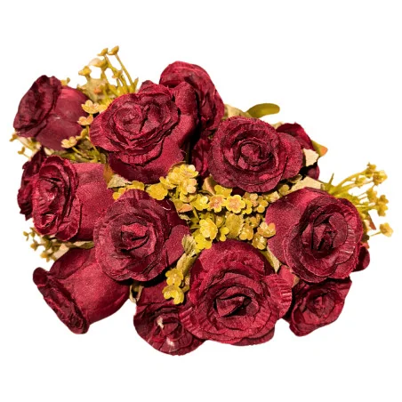 X001 Bqt 20 roses - Rouge Bordeau