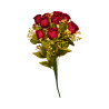 Bouquet 20 Roses Artificielles – Rouge Bordeaux
