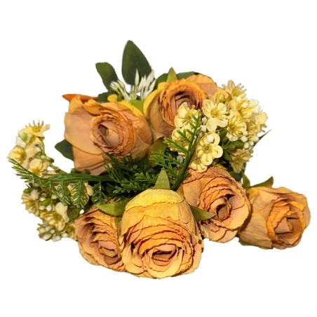 ME01 Bqt Rose moitié boutons Orange