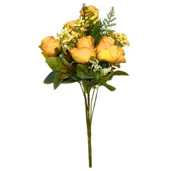 ME01 Bqt Rose moitié boutons Orange