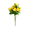 Bouquet Roses Orange Artificielles 7 Fleurs